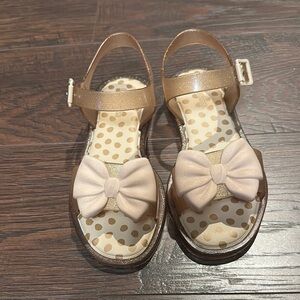 Mini Melissa Glittery Sandals with Bow